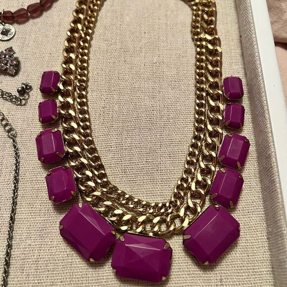 Vintage Jewelry Bundle Lot Purple Silver - Picture 2 of 5